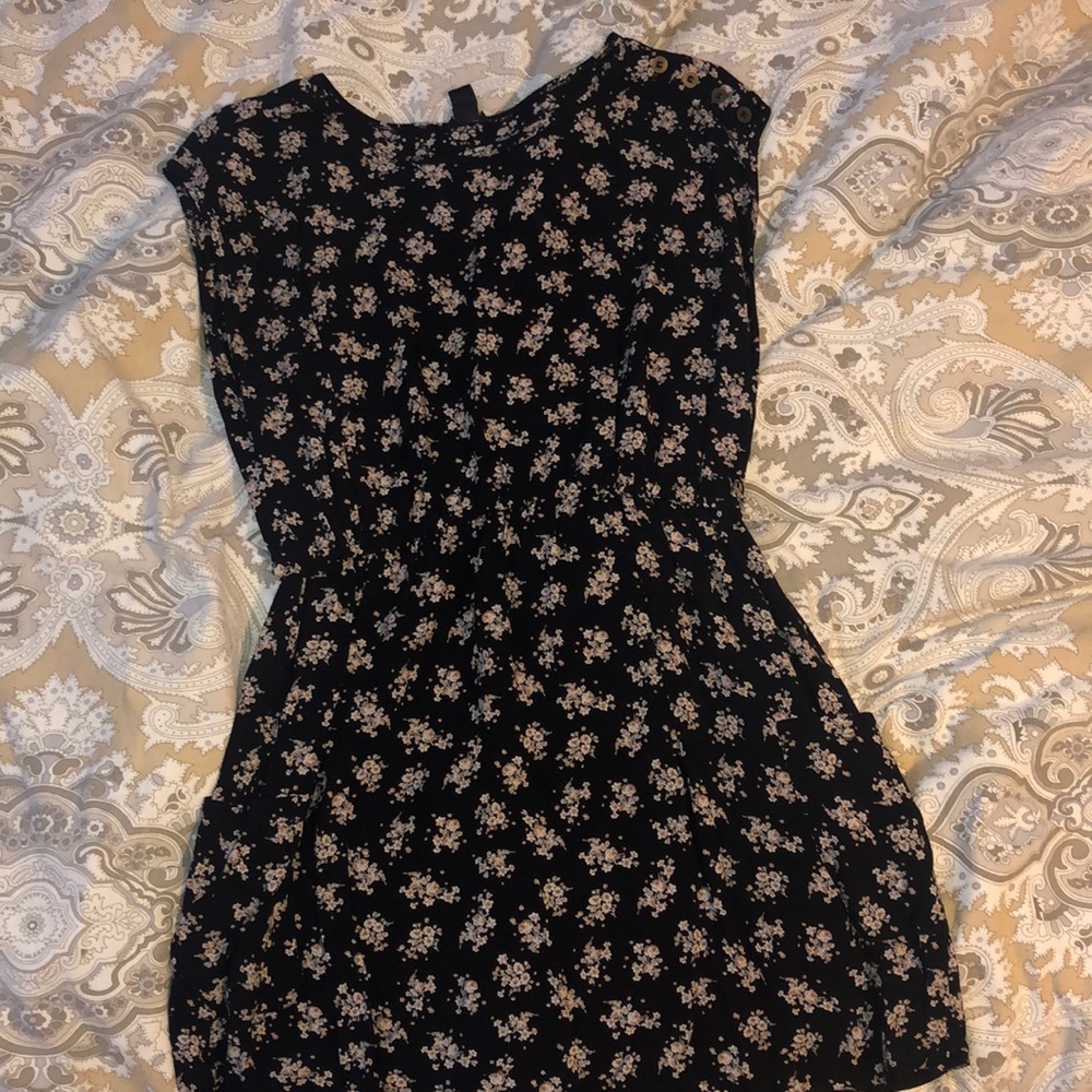 Forever 21 Black Flower Dress